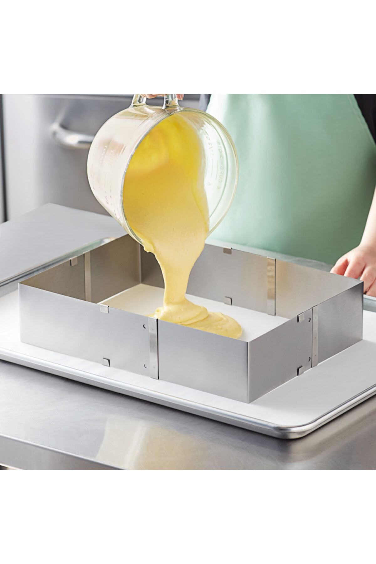 Nar kalıp-Narkalıp Rectangular Adjustable Cake Mold 18-36cm 24-46cm Depth 6cm 5