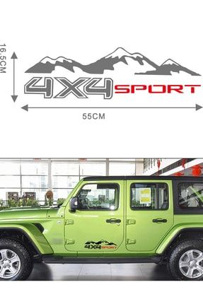 2 Adet Off Road Dağ Ve 4x4 Sport Sticker 55x16,5cm 1000029