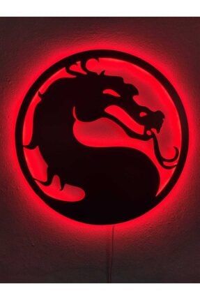 Mortal Kombat Ejderha Led Işıklı Ahşap Dekoratif Tablo diablo