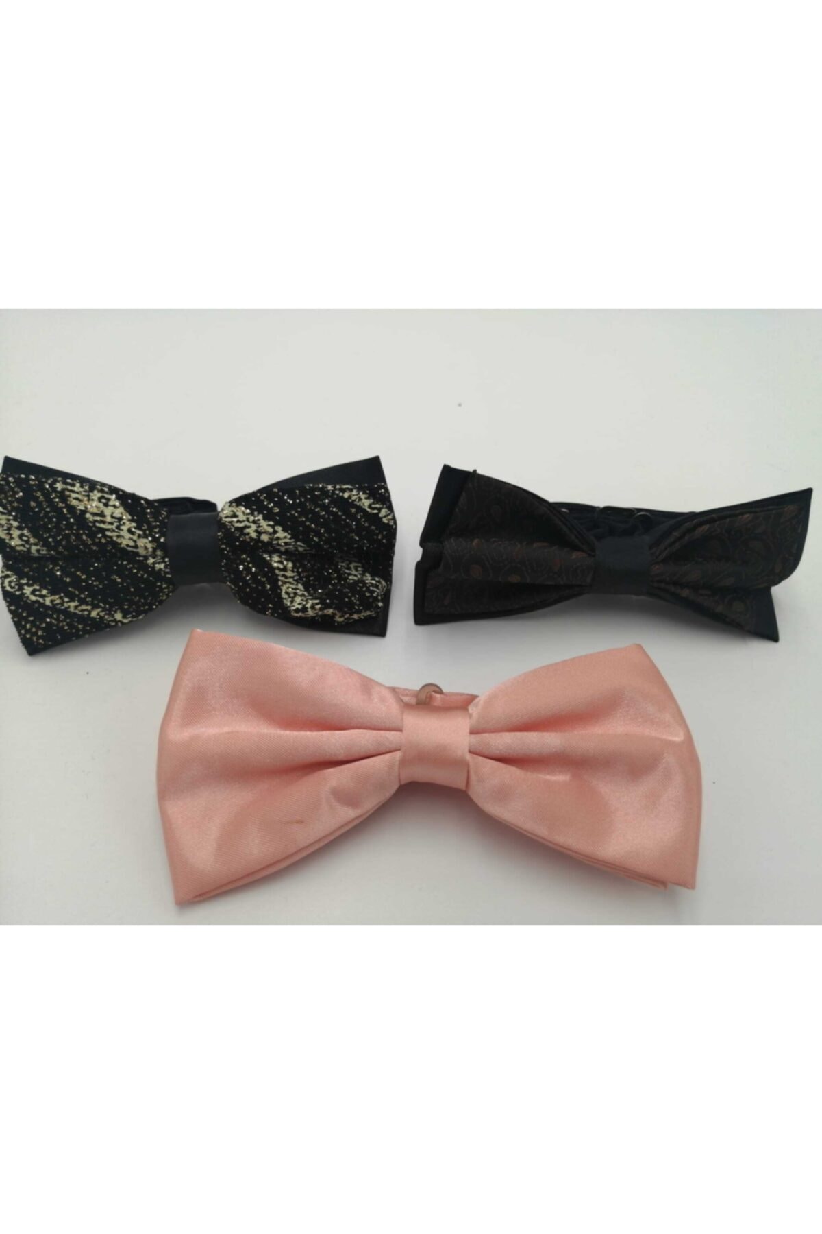 Yage Unisex Karma Renk Desenli 3'lü Kombin Papyon Set