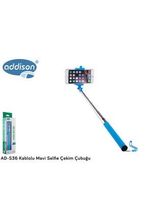 Ad-s36 Kablolu Mavi Selfie Çekim Çubuğu AD-S36