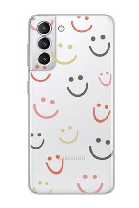 Samsung Galaxy S21 Fe Gülümse Tasarımlı Süper Şeffaf Telefon Kılıfı samsungs21trdn1248.jpg