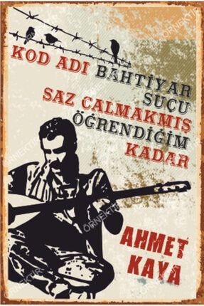 Ahmet Kaya Kod Adı Bahtiyar Retro Ahşap Poster 8164214953378