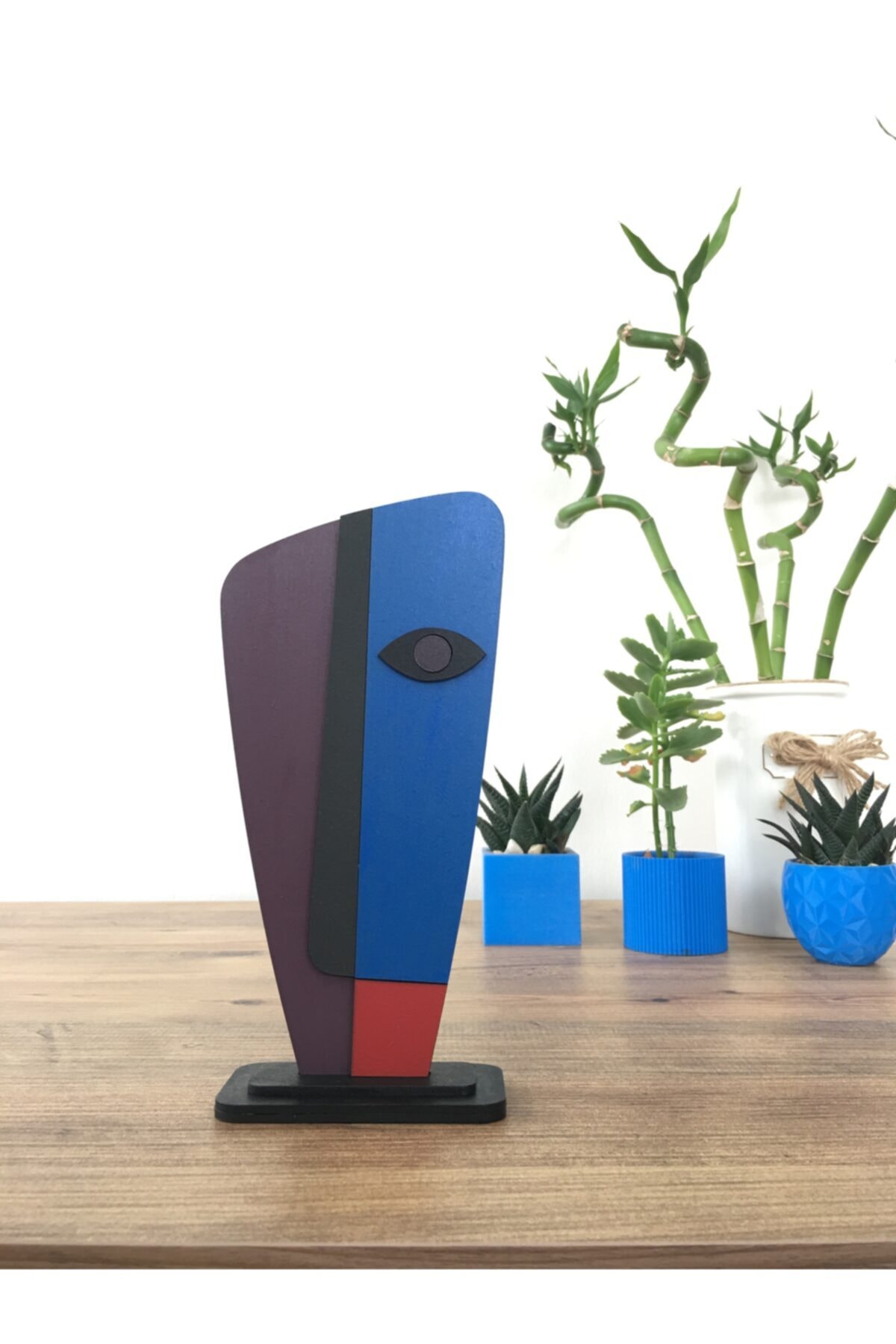 Ahşap Maske Biblo Mürdüm