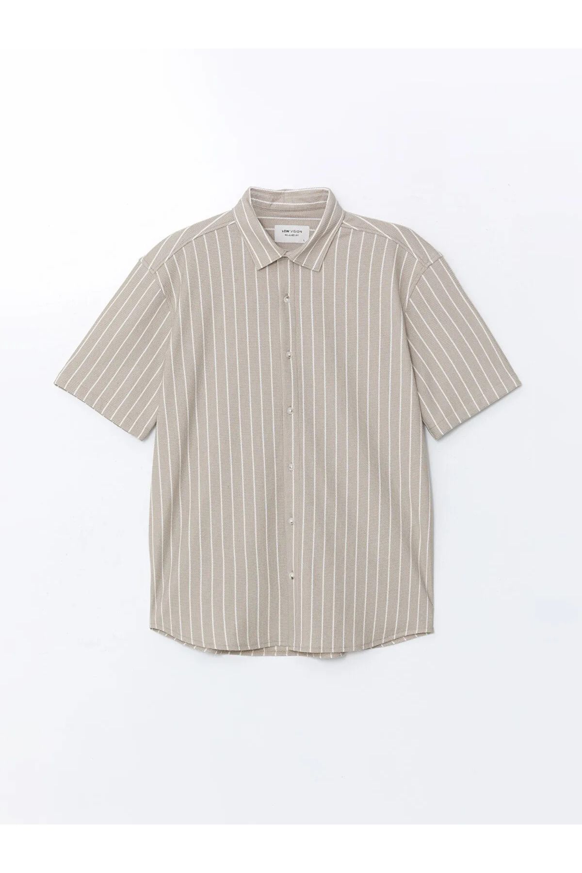 LC Waikiki Regular Fit Kısa Kollu Çizgili Erkek Gömlek