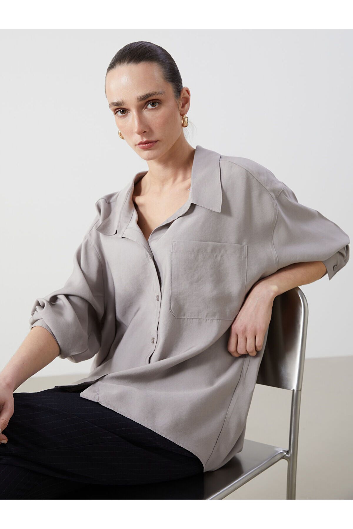 LC Waikiki Oversize Poplin Kadın Gömlek