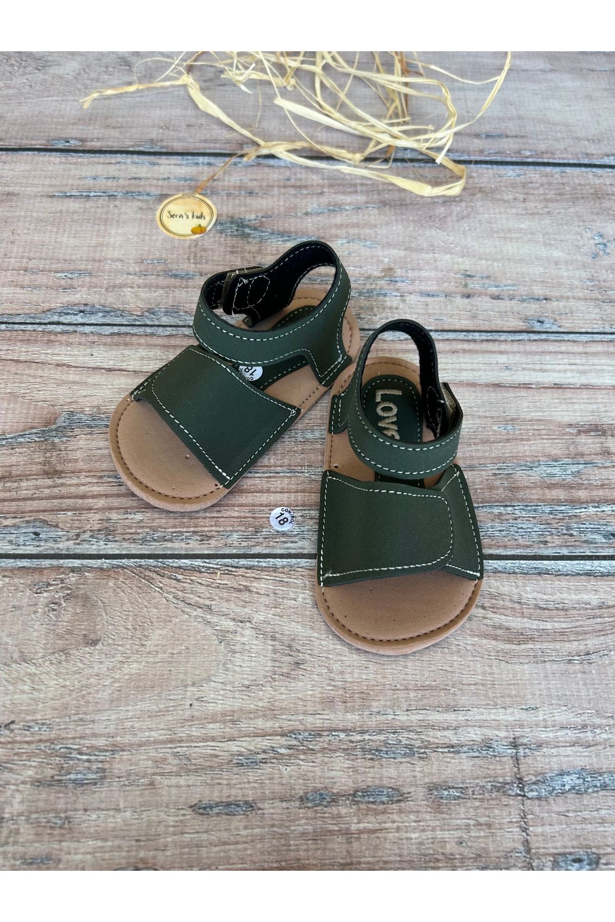 seraskids Erkek Bebek Cırtlı Sandalet