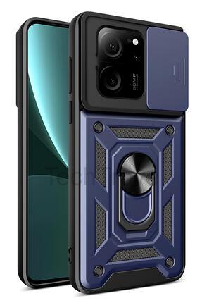 TechTrove Xiaomi Mi 13T Kılıf Sürgülü Kamera Korumalı Yüzüklü Stand Olabilen ...