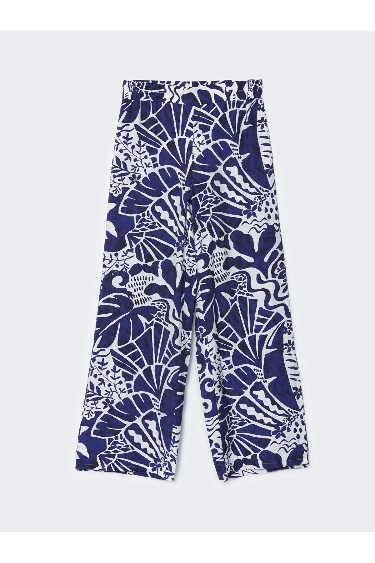 LC Waikiki Beli Lastikli Çiçekli Kadın Pantolon