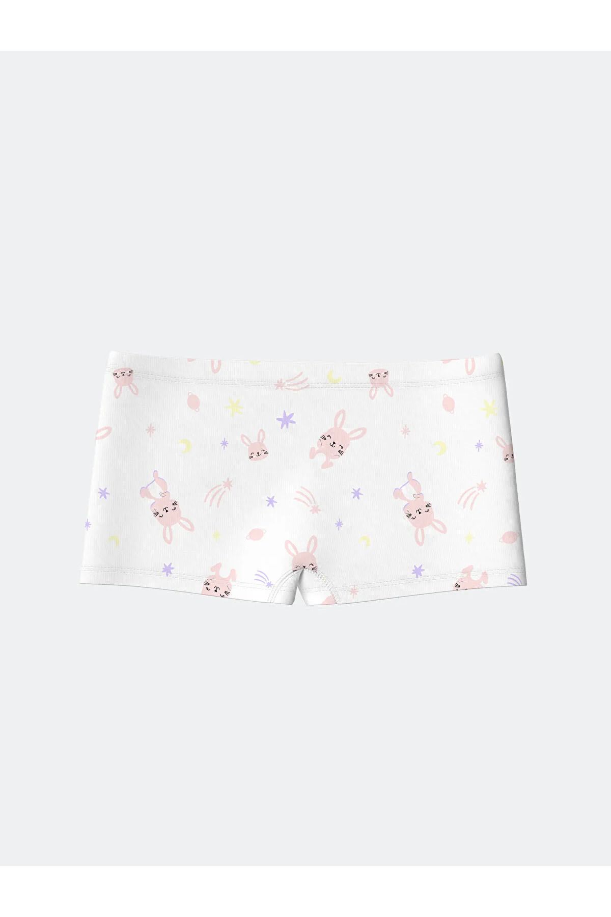 LC Waikiki-Printed Girl's Boxer Set of 3 3