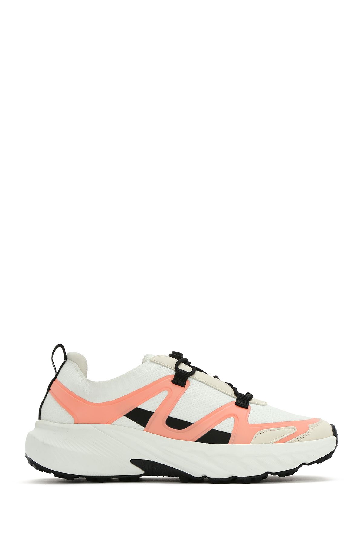 Derimod ACBC x DERİMOD Kadın Bej Bağcıklı Kalın Tabanlı Kumaş Sneaker 25SFD43556F