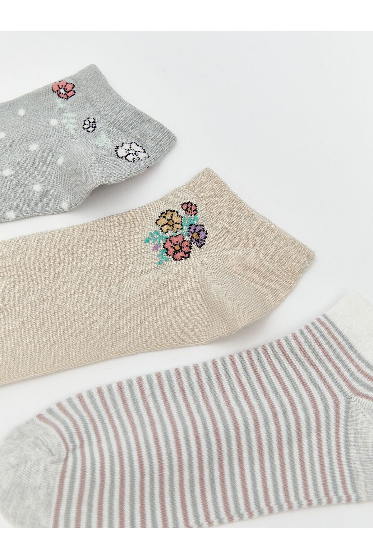 LC Waikiki-Floral Women's Booties Socks 5-Pack 2