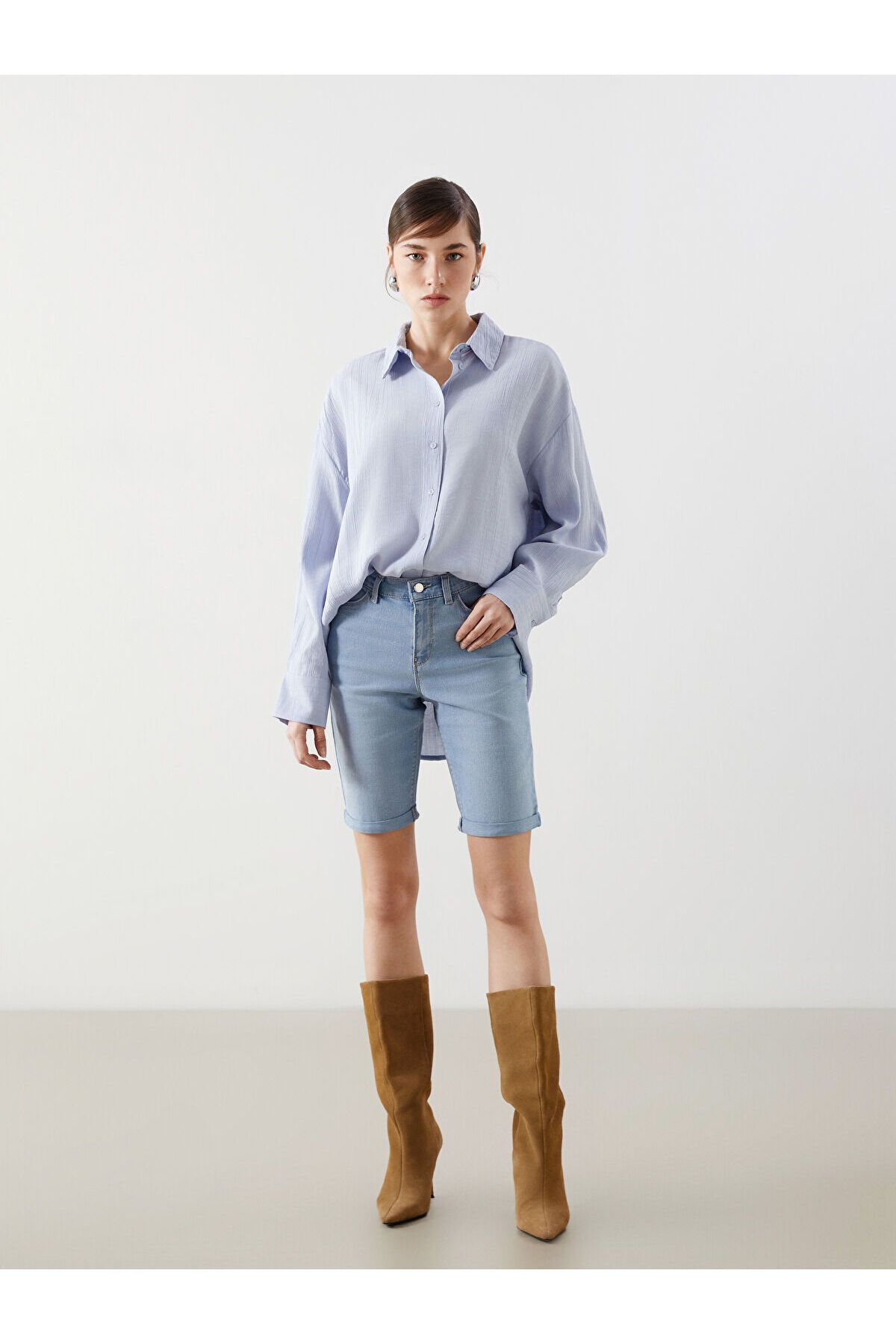 LC Waikiki Dar Fit Kadın Jean Şort
