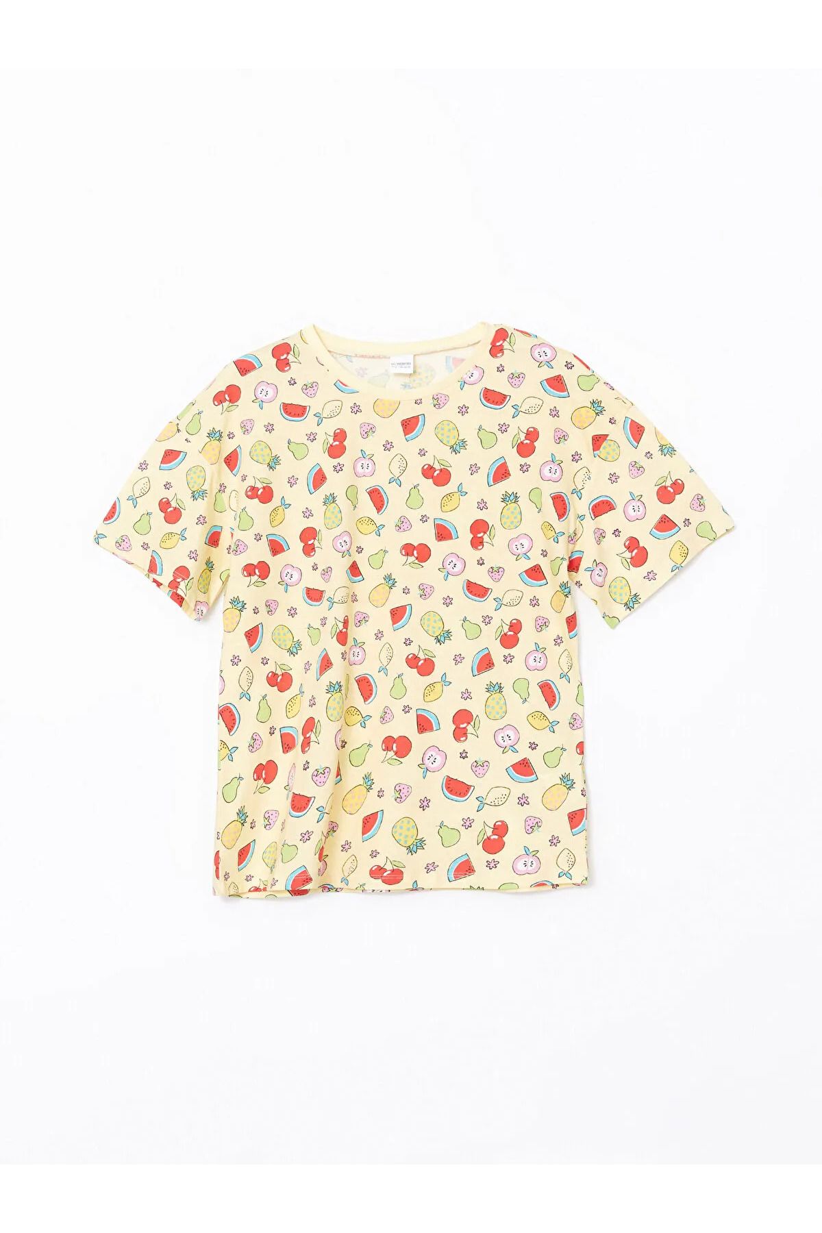 LC Waikiki Set De Pijamale Pentru Fete Cu Gât Crew Cu Pantaloni Scurți Femeie - 13–14 years