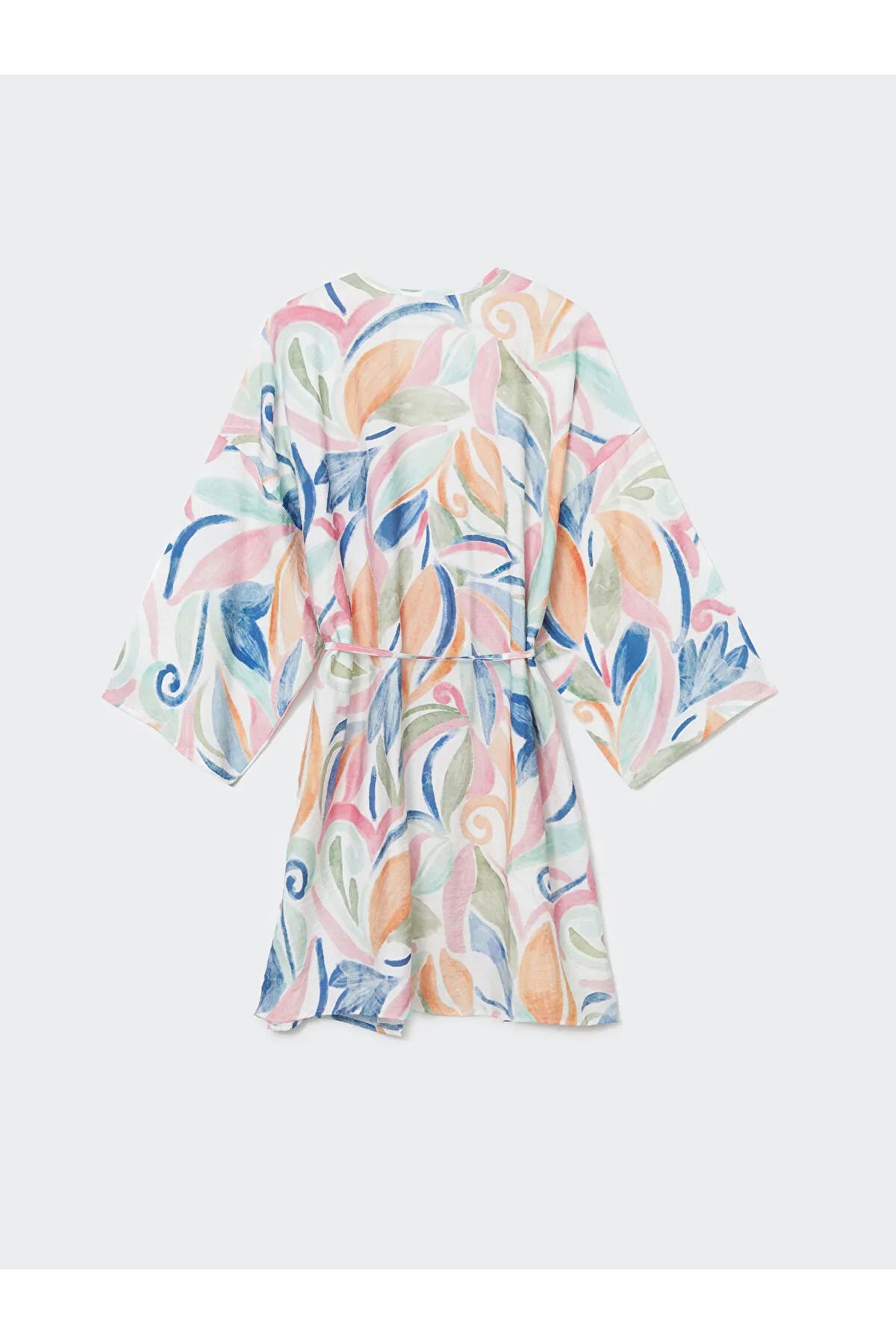 LC Waikiki Şal Yaka Desenli Oversize Kadın Kimono