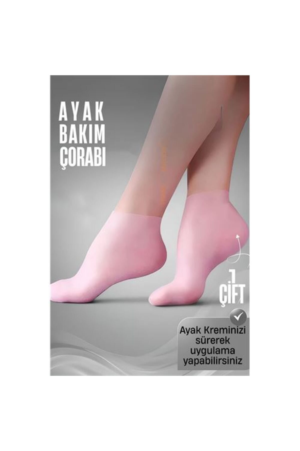 NEZADE STORE Ayak Bakım Çorabı Silikon Ayak Krem Uygulama Koruyucu Çorap