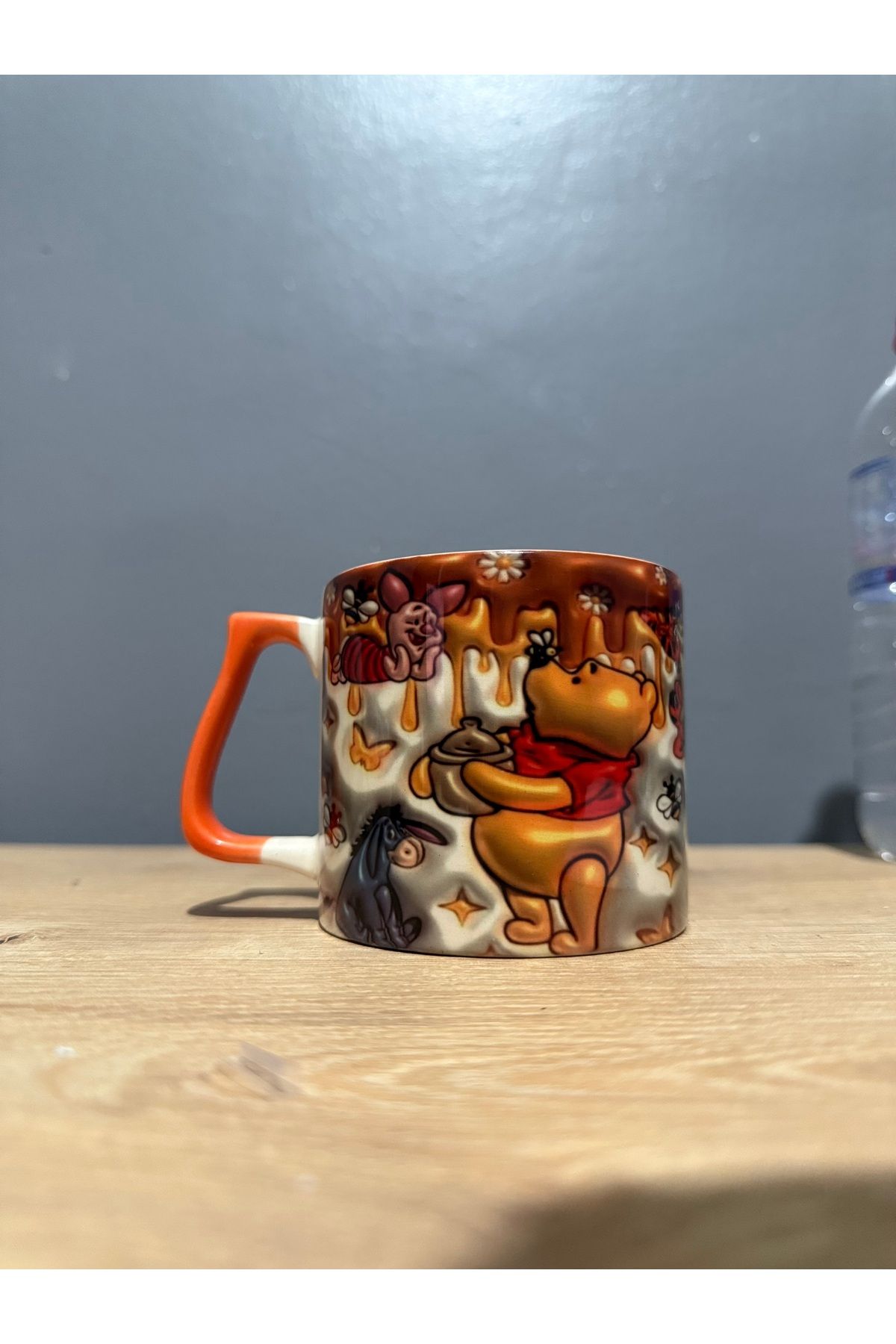 ABC Winnie the pooh etiket görselli 3 boyutlu kupa Mug bardak