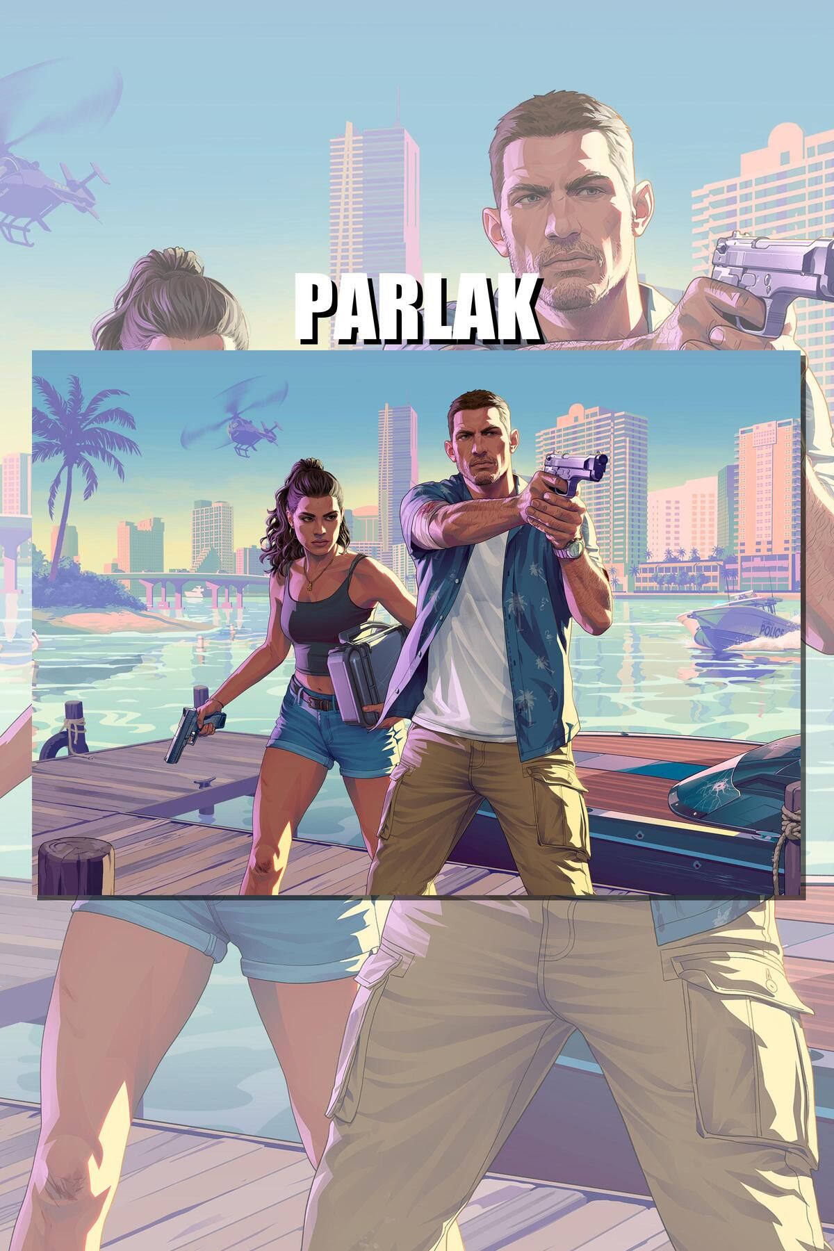 CALLWOOD Grand Theft Auto, GTA Çerçevesiz Oyun Posteri - Duvar Kağıdı Yüksek Kaliteli Baskı