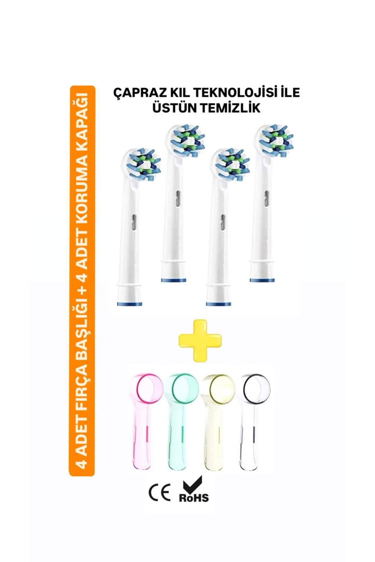 5D NEW WHITE Oral B Uyumlu Şarjlı Ve Pilli Diş Fırçaları Için Yedek Başlık