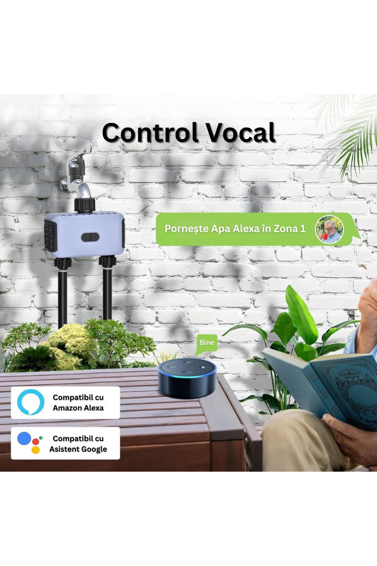 Velixo-Wifi Irrigation Timer, 2 Outputs, 40 Programs, App Control, Rain Delay, Auto/manual, Ip55 5