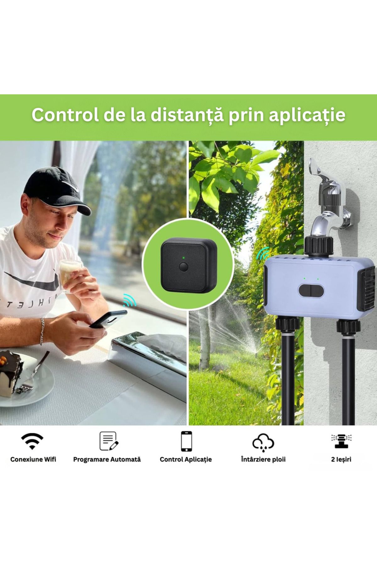 Velixo-Wifi Irrigation Timer, 2 Outputs, 40 Programs, App Control, Rain Delay, Auto/manual, Ip55 2