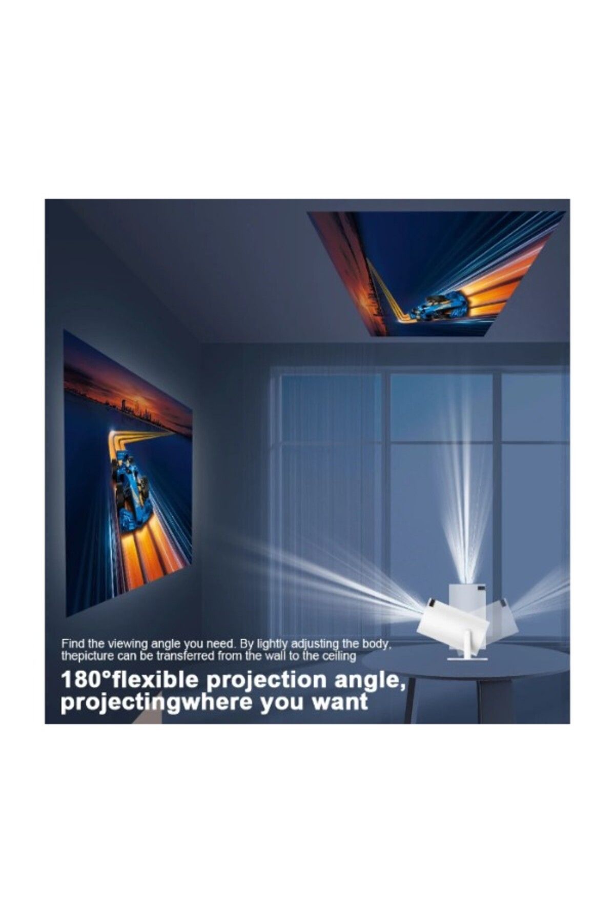 MACON-Transpeed 4k Android 11 Projector – Dual Wifi6, 200 Ansi, Bluetooth, 130" Display, Hdmi 5