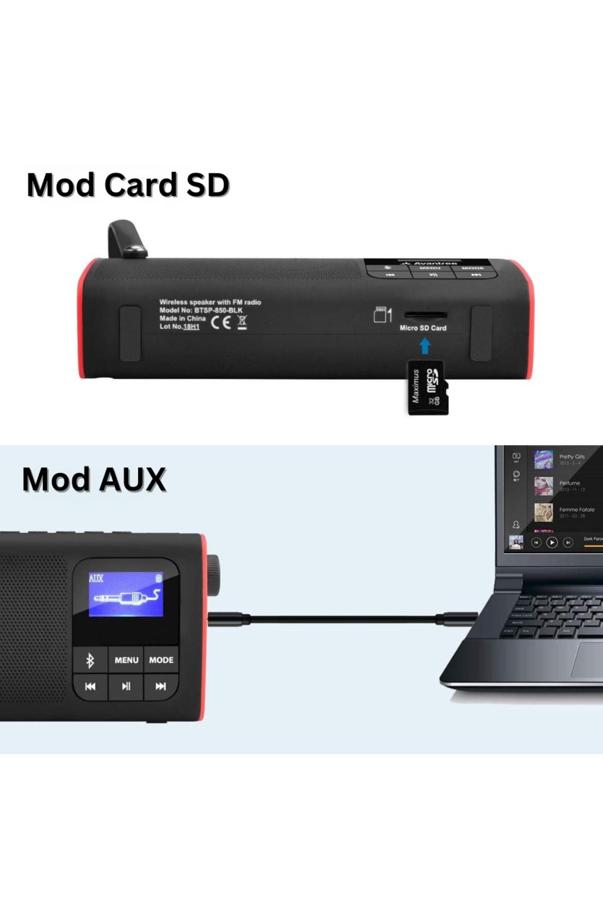 Velixo-Portable Fm Radio, Bluetooth Speaker, Lcd, Micro Sd Card, Aux, Eq 6 Modes, Carrying Handle, Usb 4
