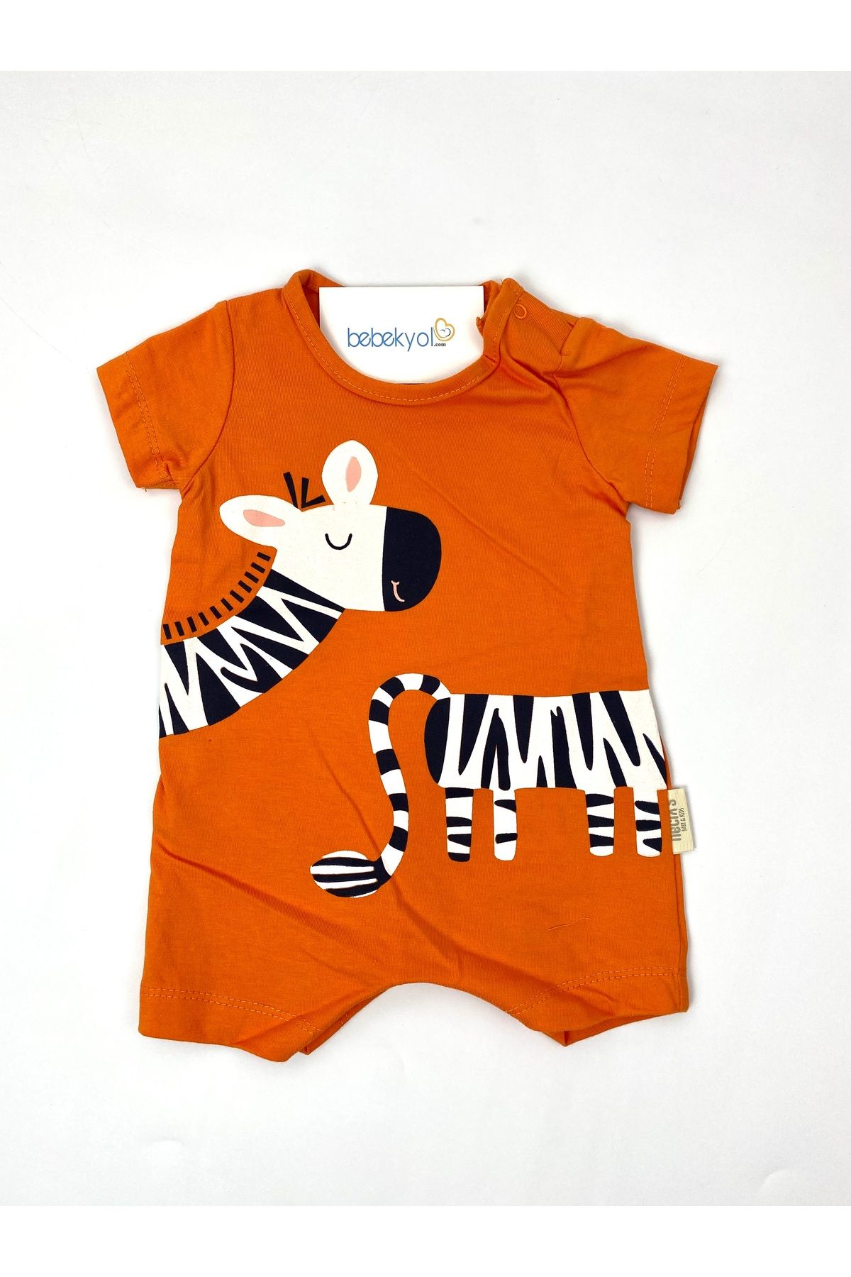 bebekyol Zebra Figürlü Bebek Yazlık Tulum