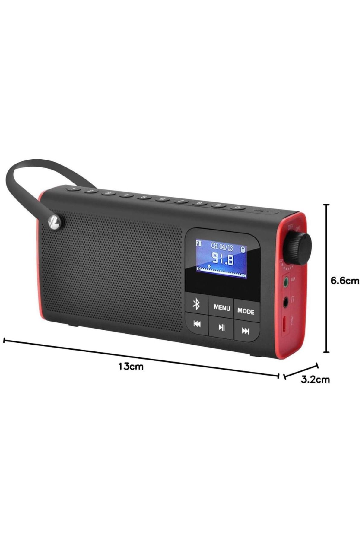Velixo-Portable Fm Radio, Bluetooth Speaker, Lcd, Micro Sd Card, Aux, Eq 6 Modes, Carrying Handle, Usb 9