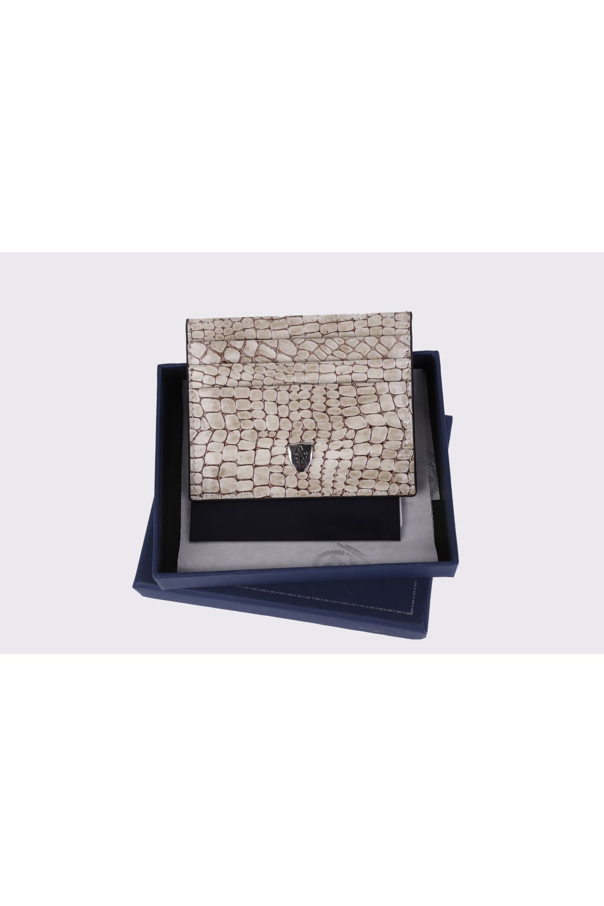 Aclass A Class Hakiki Deri Parlak Bej Kartlık 10X8,2 cm