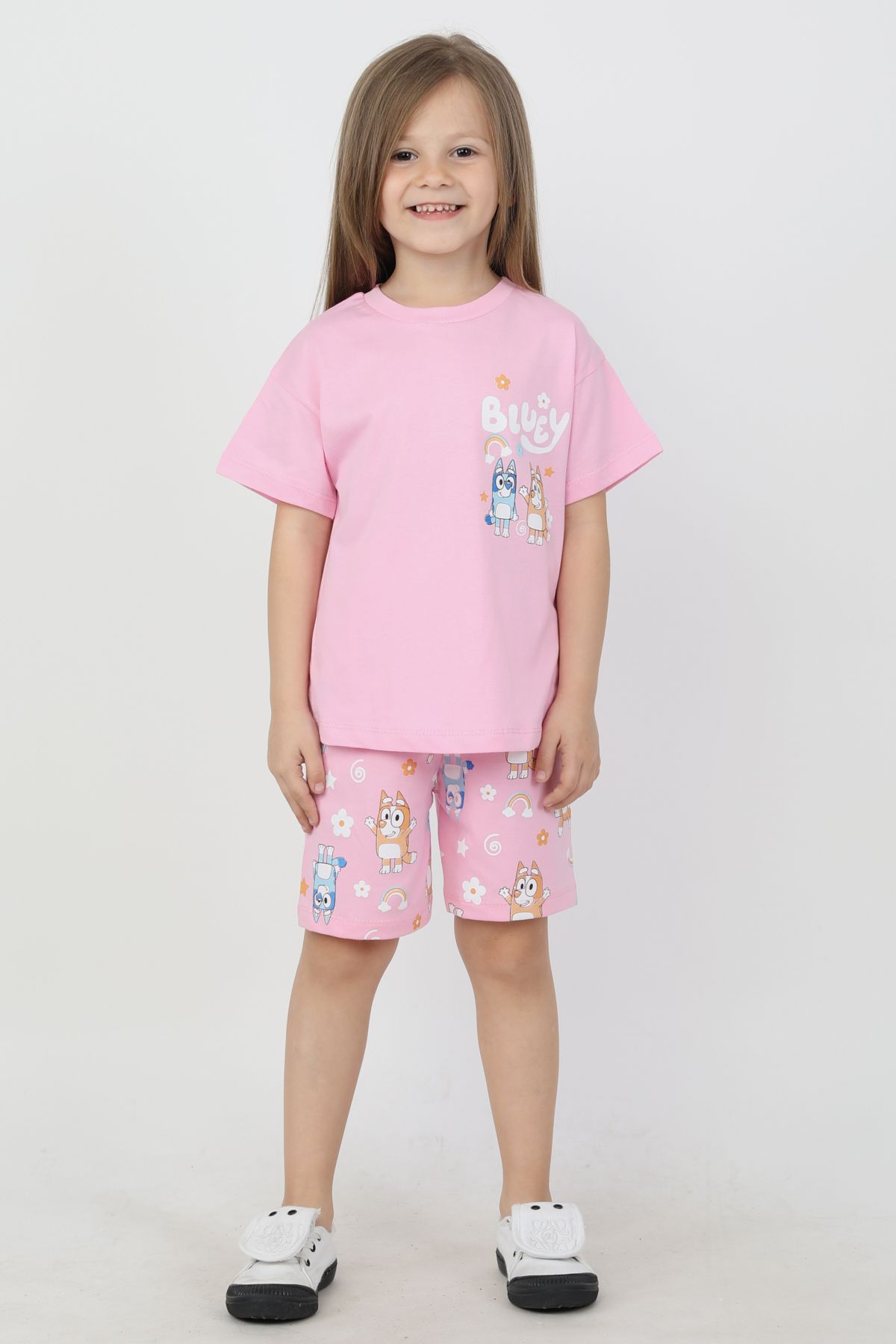 e-çocuk-Bluey Dog Girl's 2-Piece Set 4874 6