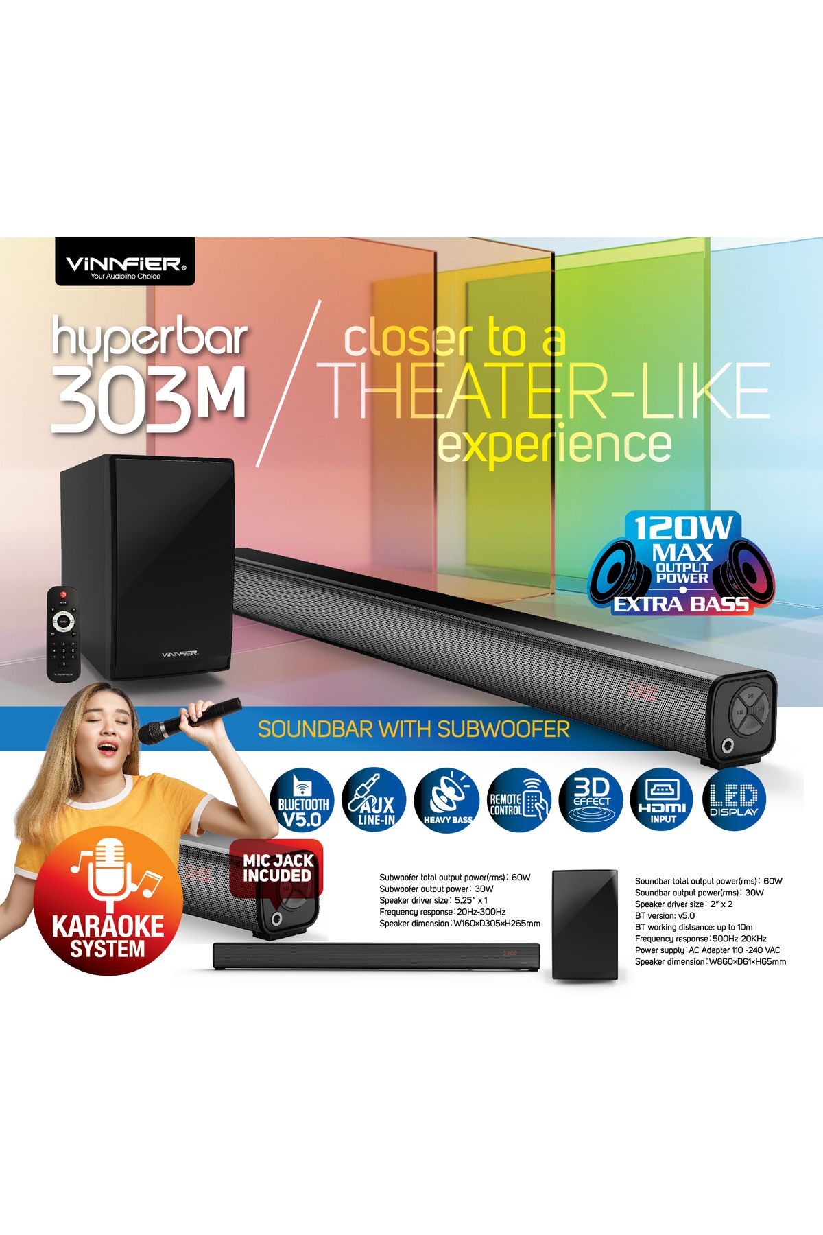 JUNGLEE SOUND BAR BLUETOOTH LU SD KART USB AUX GİRİŞLİ FM RADYOLU SUBWOOFER HOPARLÖR