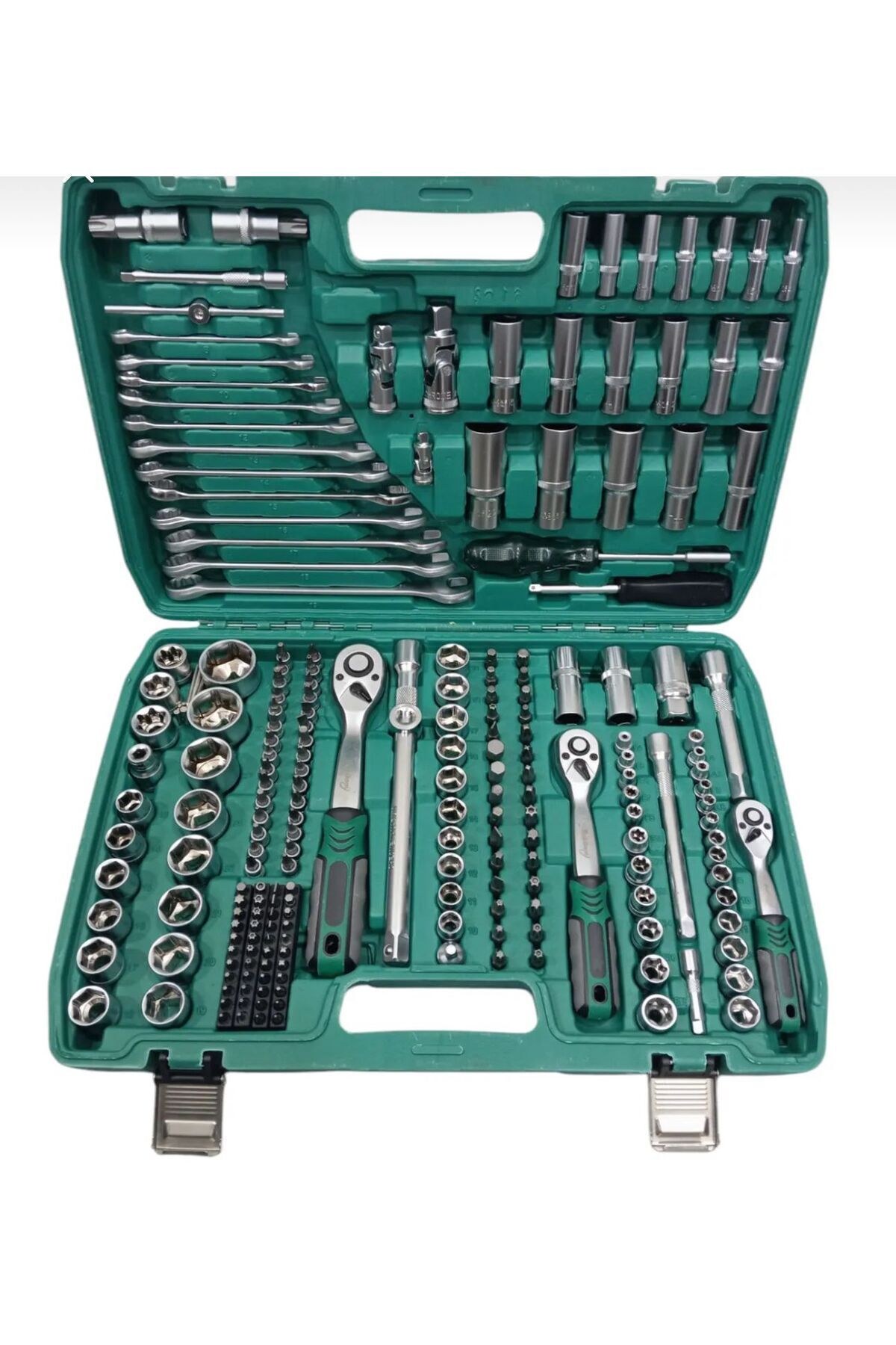 Hırdavat Garajı-Newprotech 216 Piece Socket Set Auto Repairer Full Set 1/2-3/8-1/4 1