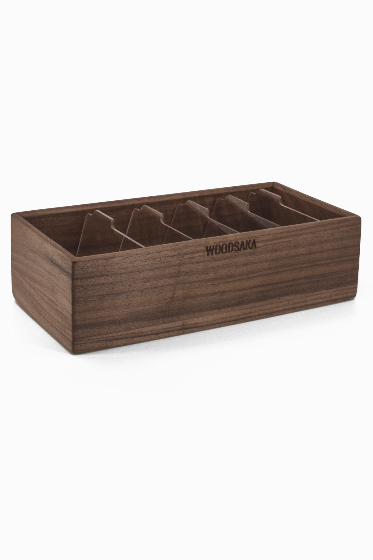 Woodsaka Gobi Kartvizit Organizer - Ceviz - 32cm x 10.4cm x 6cm
