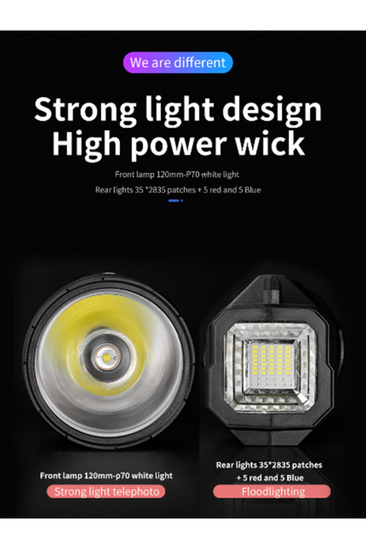 MACON-مصباح يدوي LED قابل لإعادة الشحن XHP70 متعدد الوظائف 7 في 1، مصباح يدوي طويل المدى 5