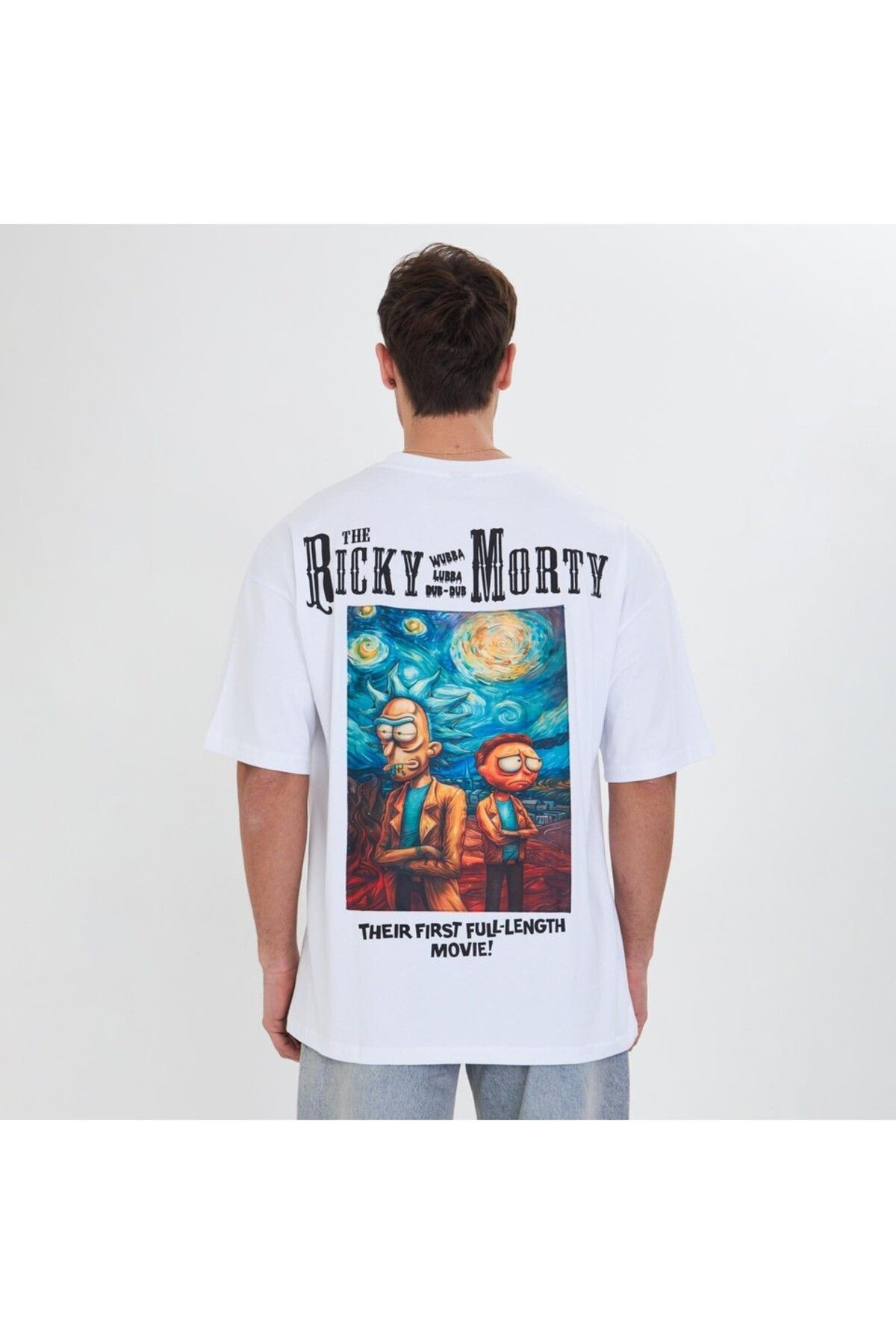 SCHOTT Rıcky Morty peç baskılı oversize t-shirt