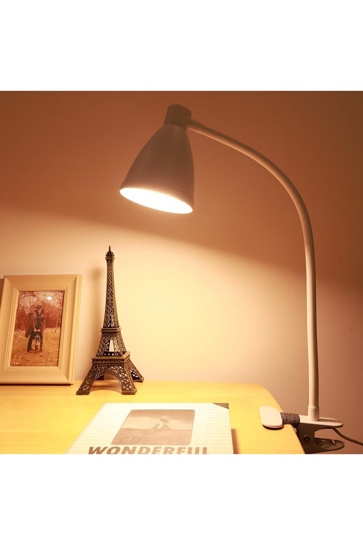 Velixo-Reading Lamp, 24 Leds, 10 Brightness Levels, 3 Modes, 360° Flexible Arm, Clamp, Usb Powered 5