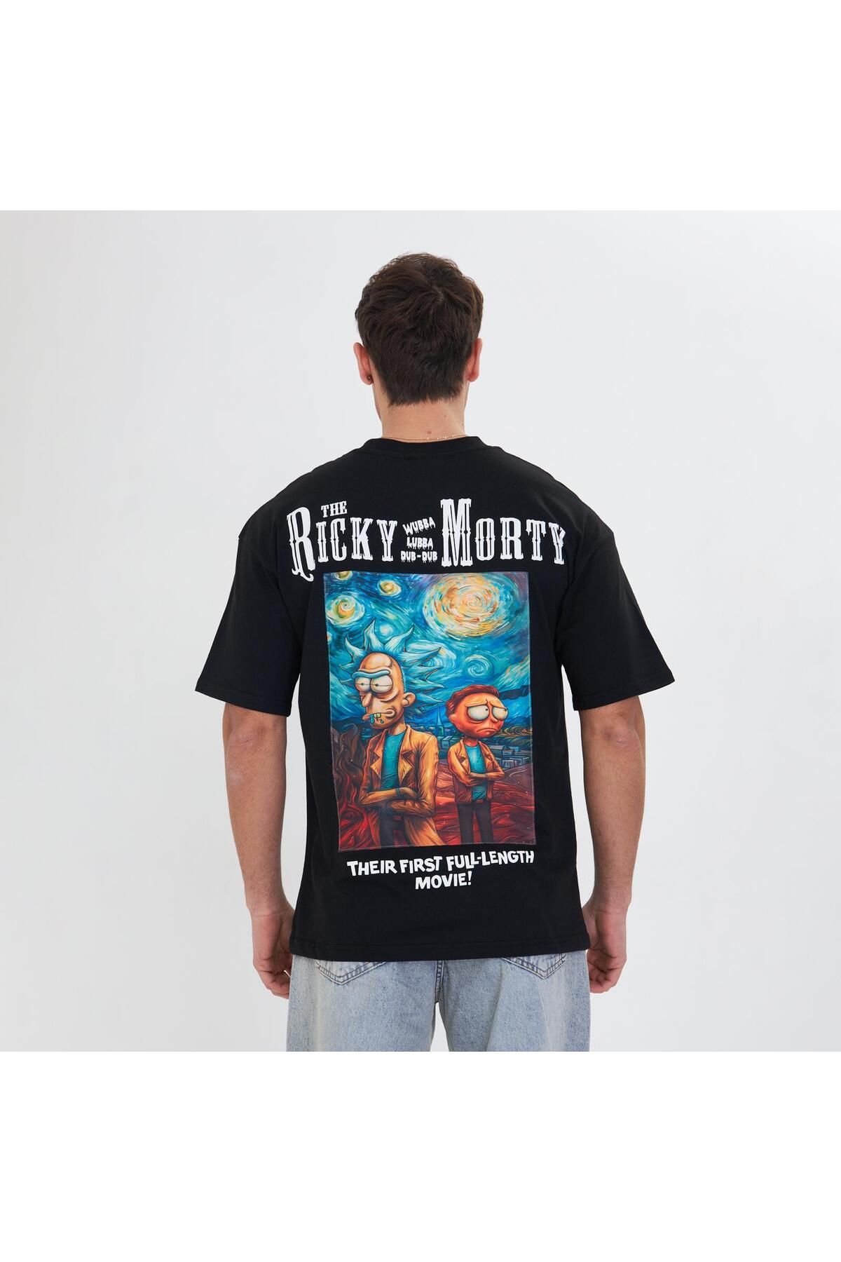 SCHOTT Rıcky Morty peç baskılı oversize t-shirt