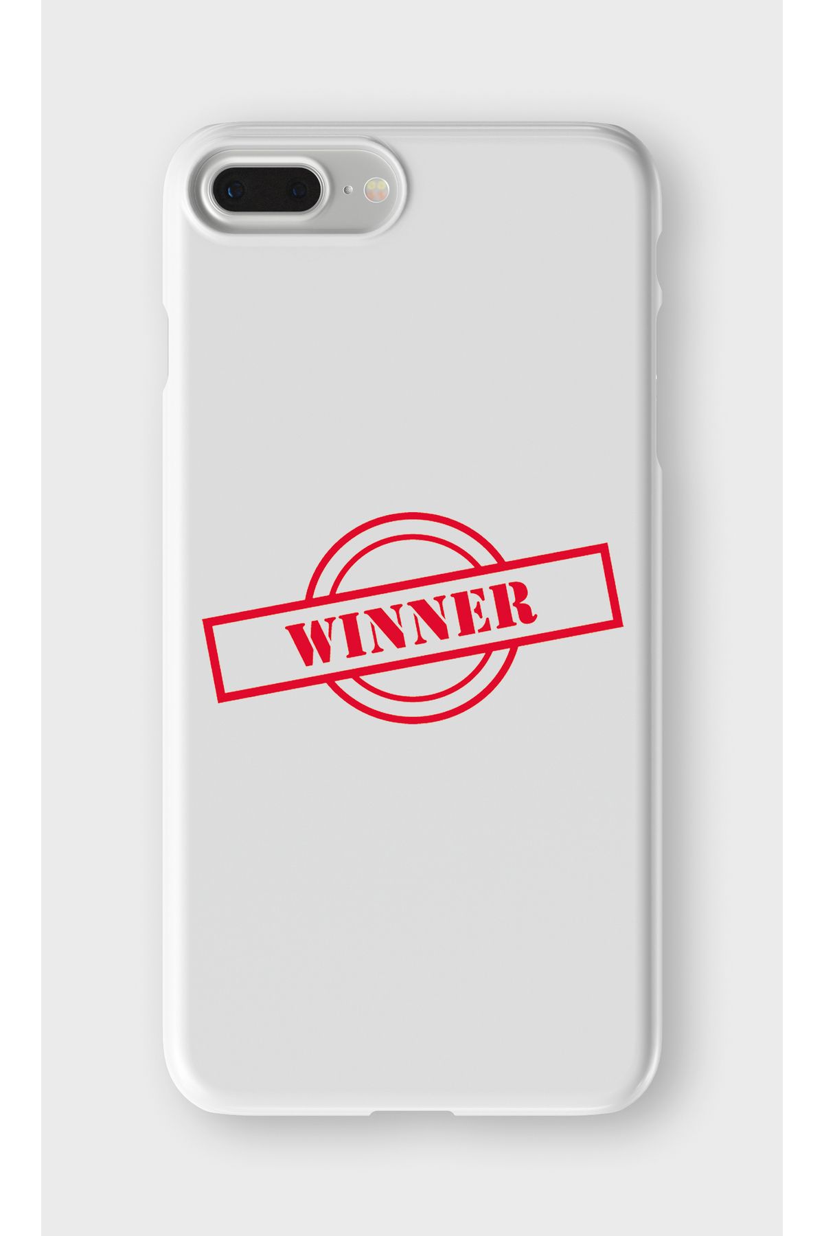 lelia iPhone 6 Plus ve 6s Plus Uyumlu Winner Tasarımlı İçi Kadife Lansman Beyaz Silikon Kılıf