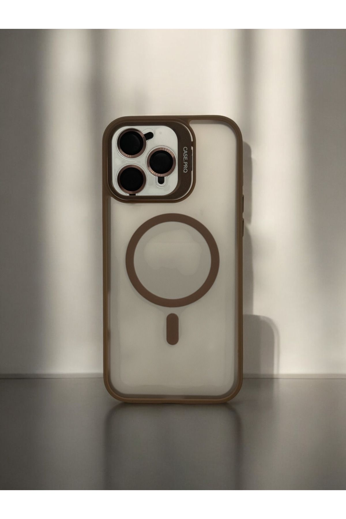 DUBİGOLD İPHONE 16 PRO MAX UYUMLU STANDLI LENS KORUMALI CASE PRO MAGSAFE KILIF