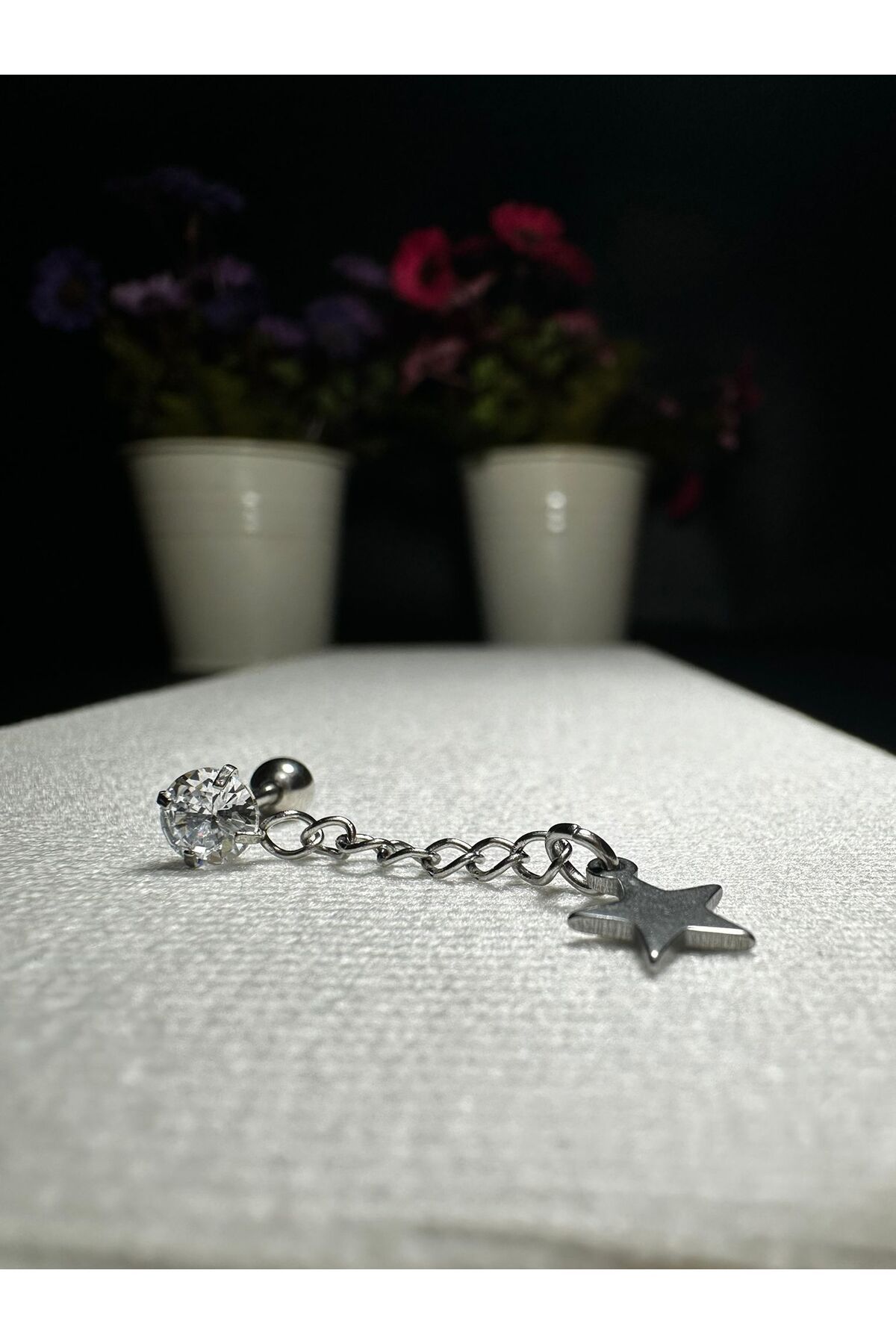 Mutenaura Cerrahi Çelik Tragus Piercing