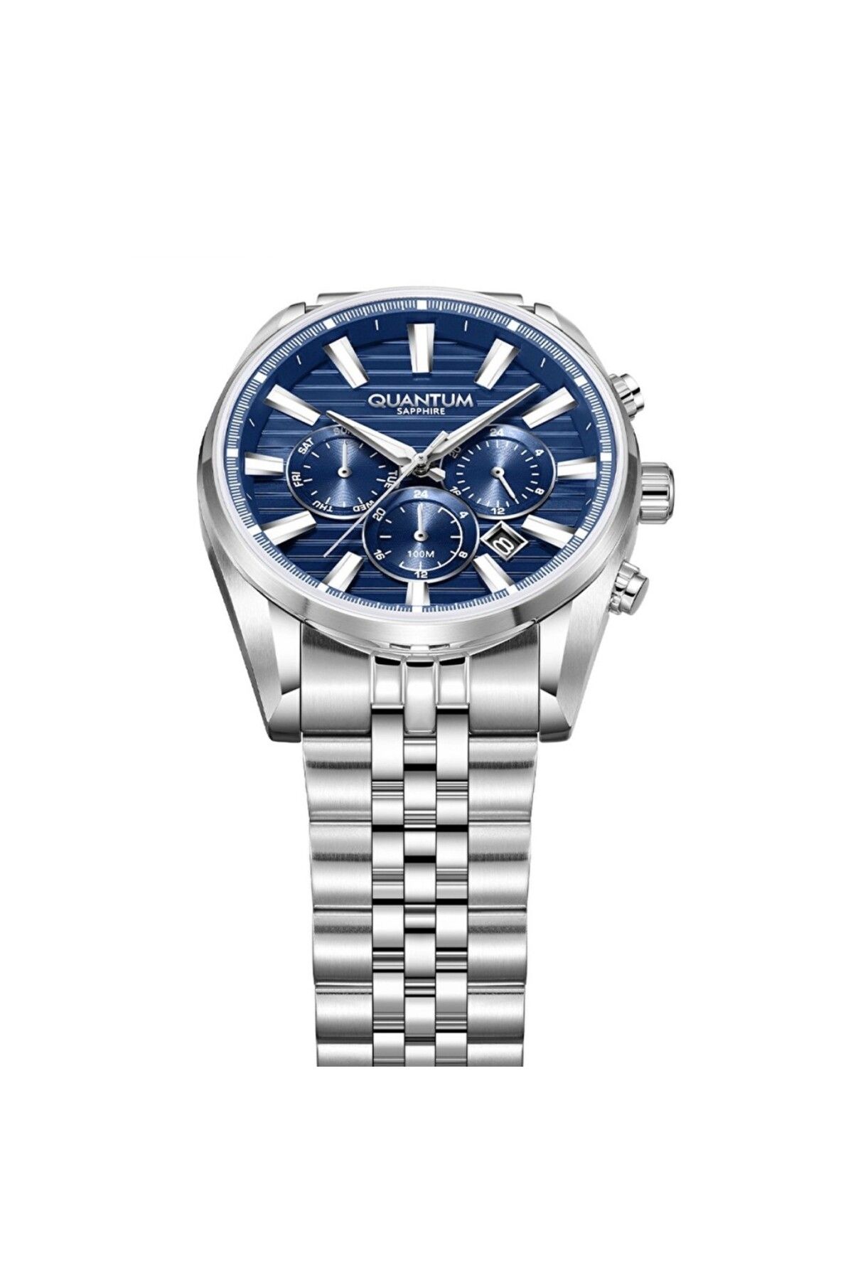 Quantum-Pwg1194.390 Sapphire Glass Steel Men's Wristwatch Clock 3