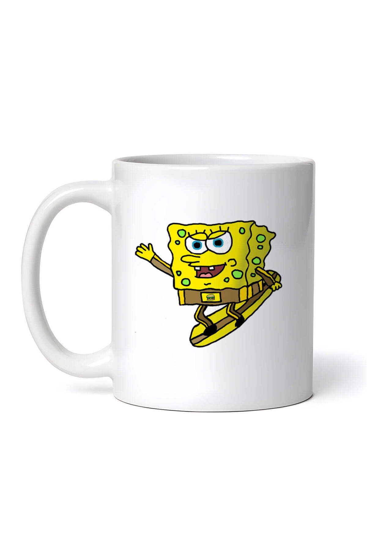 OEM Cană Albă Personalizată, Meme Cu Spongebob Pe Skateboard, Inovatix . 330 Ml - One Size