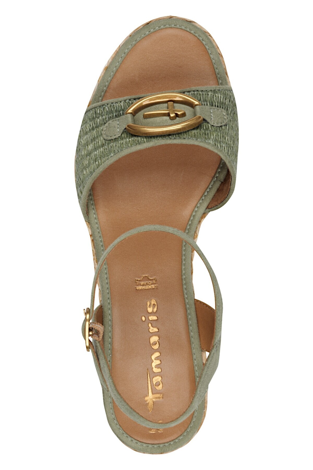 Tamaris-Damen Sandalen 1-28339-44 Grün 771 Sage Textil/synthetik Antislide Absatz 5