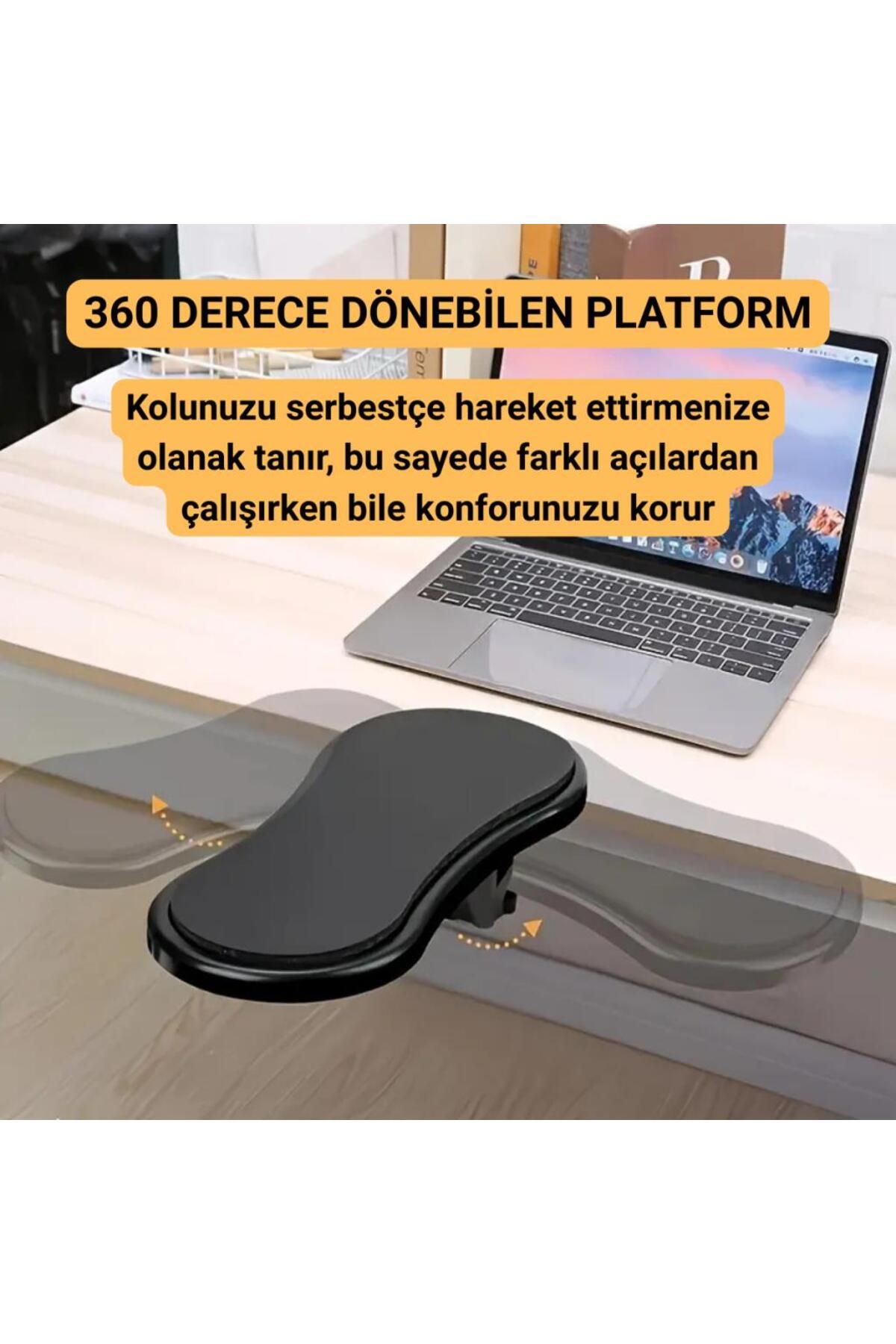 Polham-360 Degree Rotatable Compression Armrest Pad, Arm Support for Table, Chair, Adjustable 3
