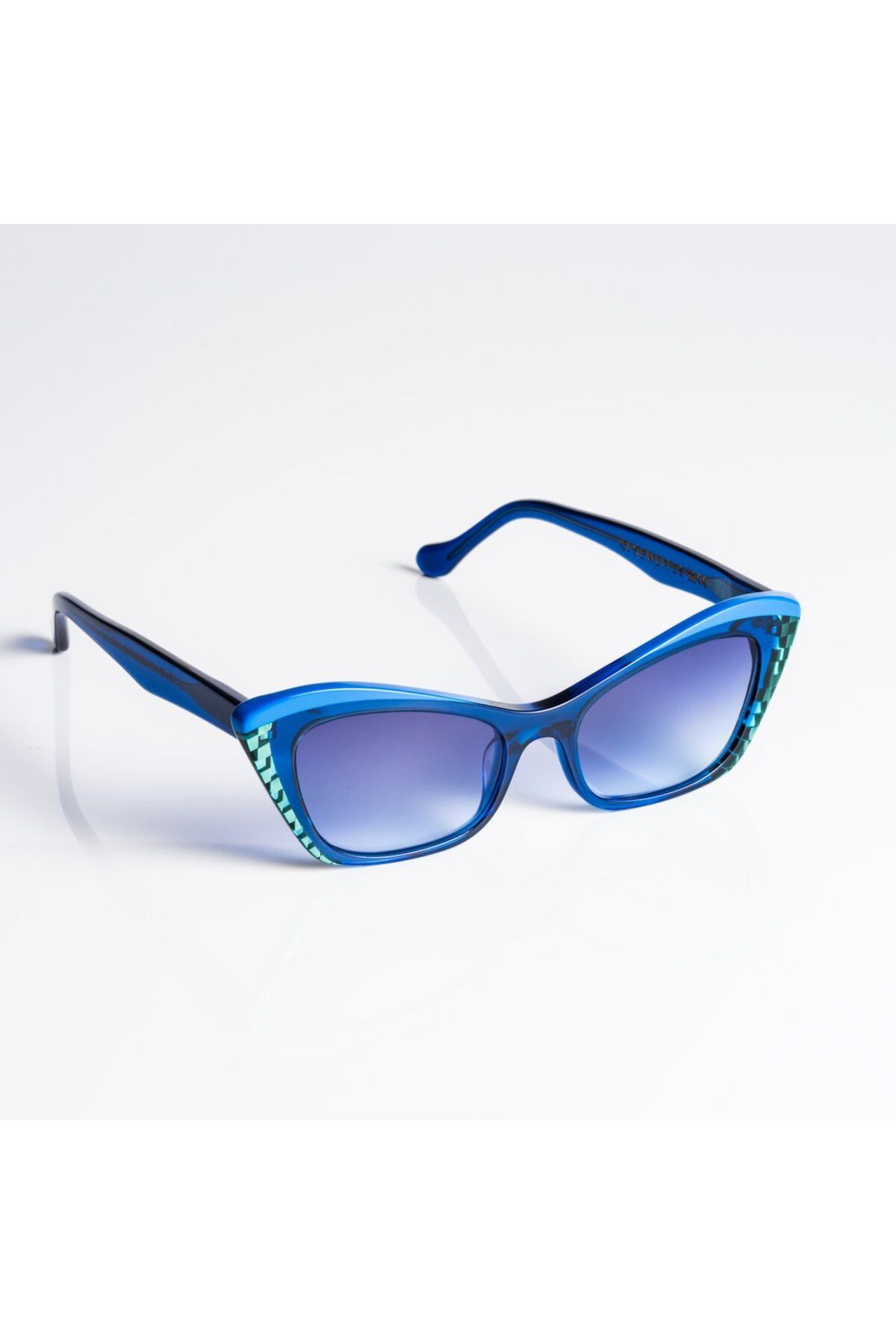 SENLITES Sunglasses More FLUX AZZURO Kadın Mavi Degrade UV400 Cateye Güneş Gözlüğü