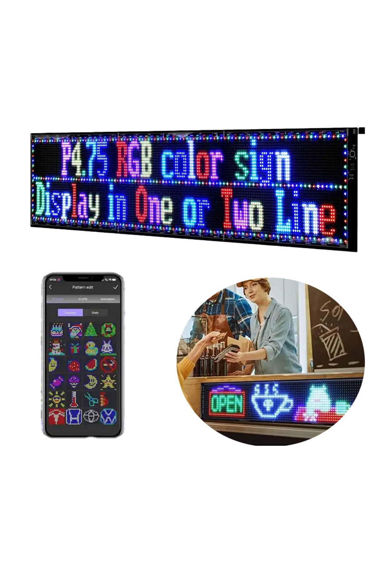 Vemora 23,2X102CM KAYAN YAZI LED TABELA (5166)