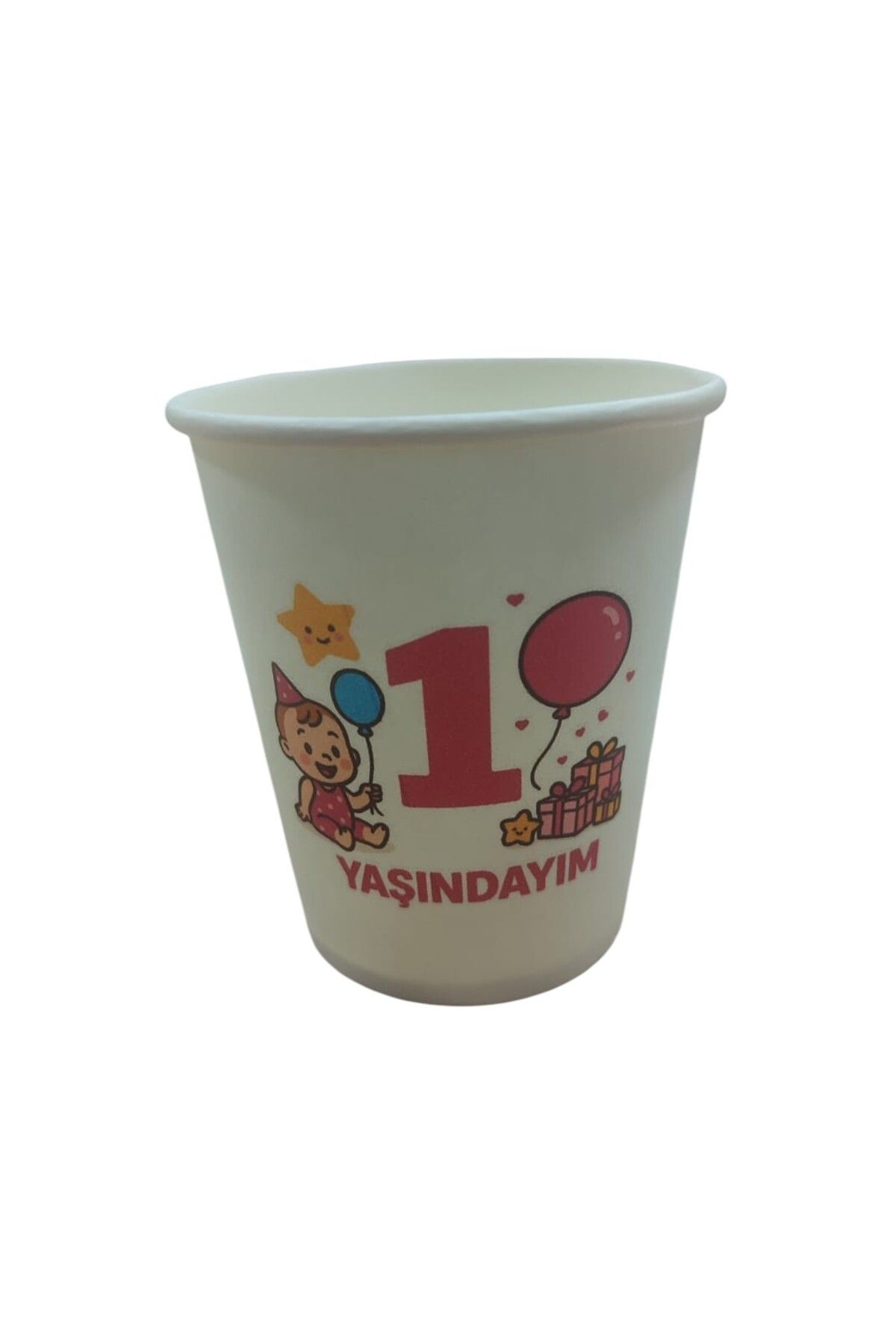 shop Yaş Doğum Günü Temalı Karton Bardak 50'li Adet | Kız Bebek Parti Bardağı
