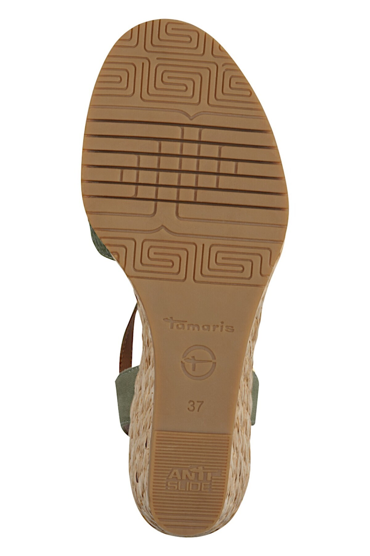 Tamaris-Damen Sandalen 1-28339-44 Grün 771 Sage Textil/synthetik Antislide Absatz 7