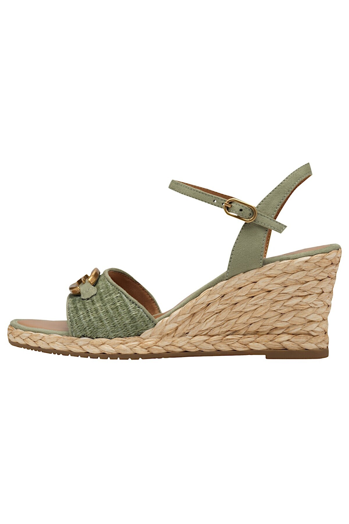 Tamaris-Damen Sandalen 1-28339-44 Grün 771 Sage Textil/synthetik Antislide Absatz 3
